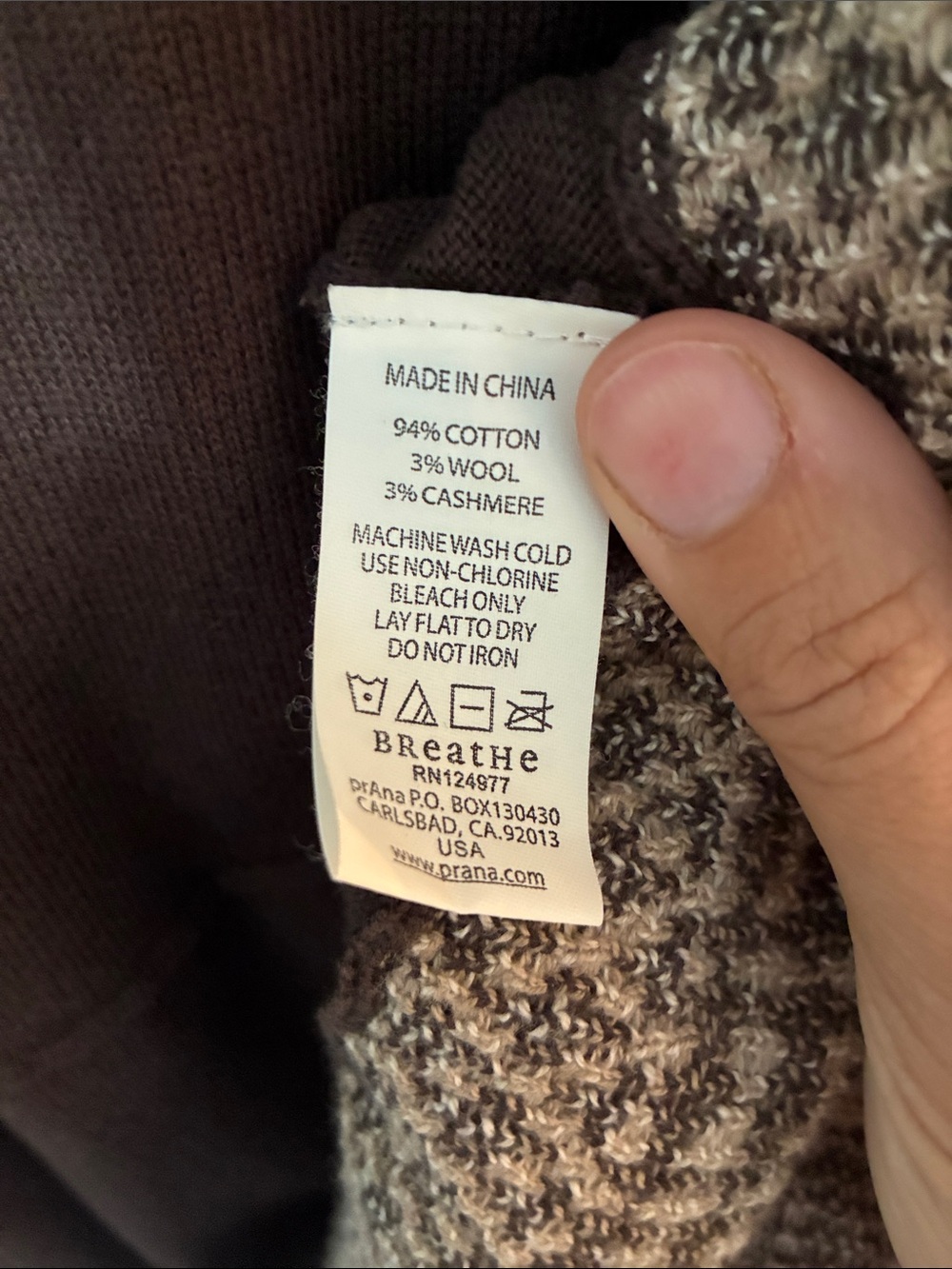 Prana Brown Fall midi Dress with Cream Fair Isle Accents Wool, Cashmere, Cotton - Picture 10 of 10